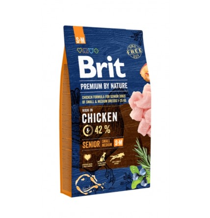 Brit Premium By Nature Senior S+M 15 Kg