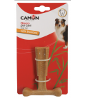 Bone-shaped dog toy with bamboo