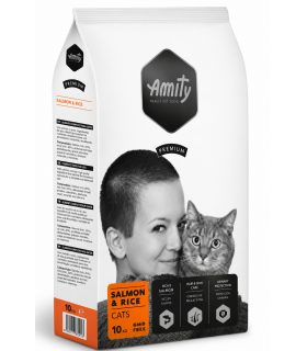 Pienso Amity para gatos Arroz y Salmón