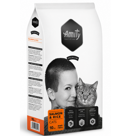 Pienso Amity para gatos Arroz y Salmón