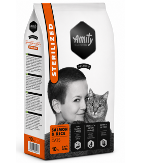 PIENSO AMITY PARA GATOS ARROZ Y SALMÓN ESTERILIZADO