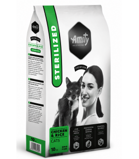 Pienso Amity para gatos Arroz y Pollo ESTERILIZADO