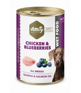 Alimento húmedo Amity Pollo & arándanos 400gr