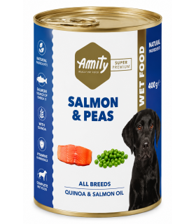 AMITY LATA LOW GRAIN DOG SALMÓN & GUISANTES 400GR