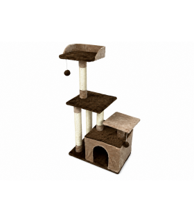 Árbol para gatos de tres niveles con cama