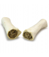 Hueso de búfalo relleno de palitos de piel